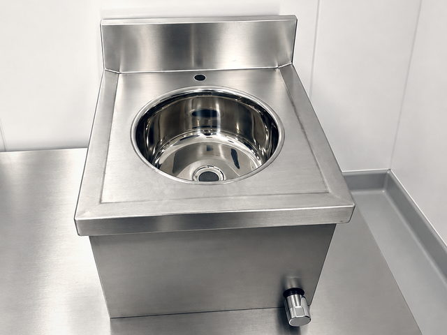 Lavatório em inox para área de manipulação